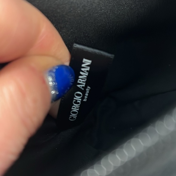 Giorgio Armani Matte Black Clutch Bag with Interior Zipper - New - Picture 15 of 15